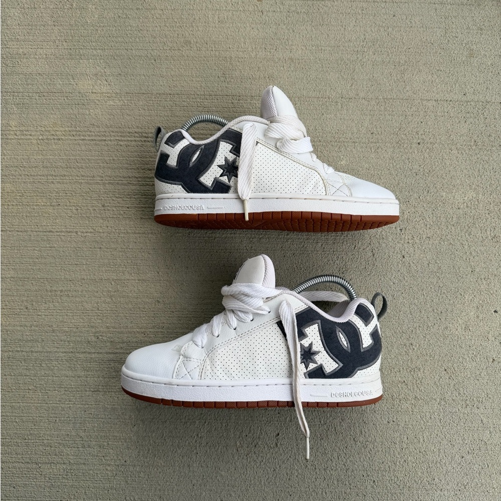 DC Court Graffik SE Skate Shoes 300927 White Gray Chunky Grunge Men’s Size 7 - Picture 2 of 12